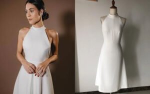 Timeless White Halter Midi Dress