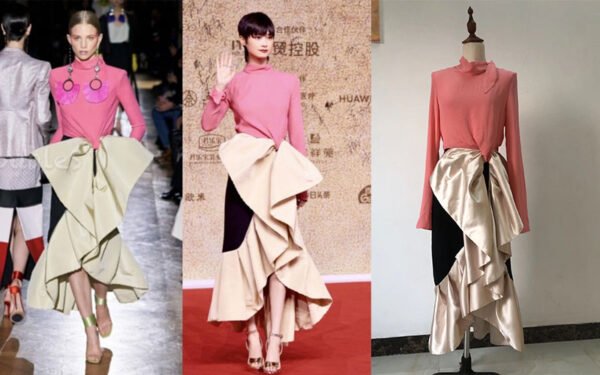 Bold Colorblock Ruffle Dress