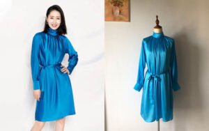 Stylish Satin Tie-Waist Dress