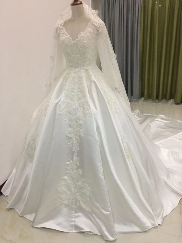 custom wedding dress design process sketch to dress